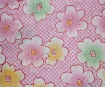 Pink Flowers Textile Background