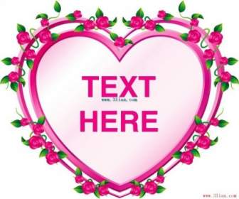 Pink Lace Heart Vector