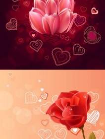 Pink Roses Red Roses Vector