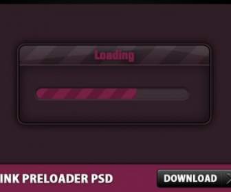ピンクのウェブサイト プリローダー無料 Psd ファイル