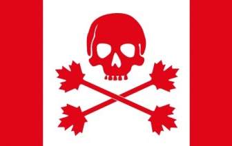 Piraten Fahne Kanada ClipArt