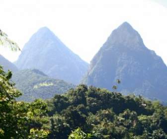 Pitons Twin Pitons Karibischen Insel