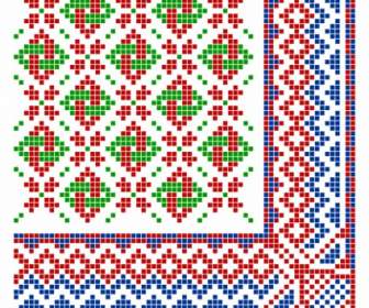 Pixel Border Style Pattern Vector