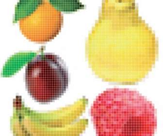 Buah-buahan Vektor Pixel