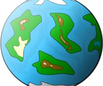 الكوكب رمز الكرة الأرضية قصاصة فنية
