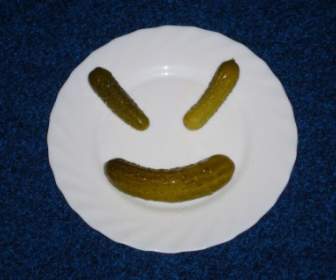 Plate With Cucumbers