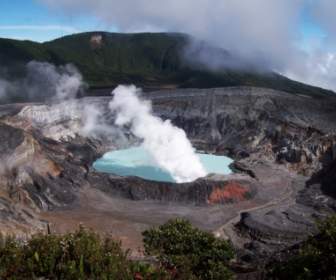 Poas Vulkan Tapete Costa Rica Welt