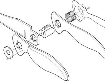 Pocket Knife Exploded View Clip Art