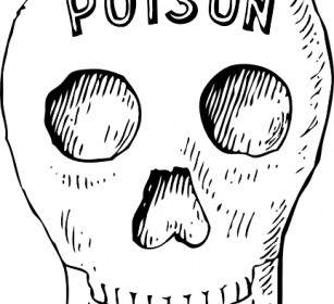 Crâne Poison Clipart