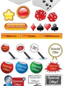 Poker Dice Einen Vergrößerungsglas-Vektor