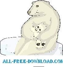 Polar Bear And Cub