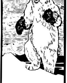 北極熊戴著手套的剪貼畫