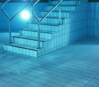 الدرج حمام سباحة تحت الماء