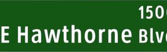 พอร์ตแลนด์โอเรกอนถนนชื่อเครื่อง Se Hawthorne Blvd