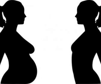 Schwangerschaft Silhouet ClipArt