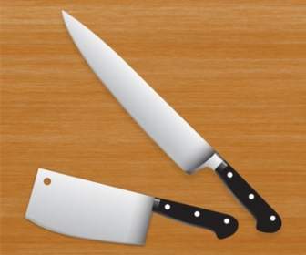 Premium Chef Cuchillo De Carnicero Vector Set