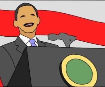 President Giving Speech Clip Art
