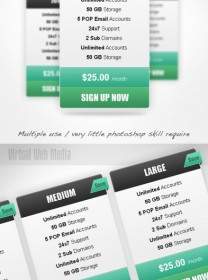 Prices Display Table Psd