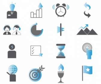 Productive And Efficiency Icon Set