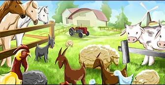 Psd Farm Cartoon Illustrations Layered Material