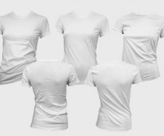 PSD Em Camadas Tendência Em Branco Da Fêmea Produziu Modelos Shortsleeved Tshirt Modelo Gomedia