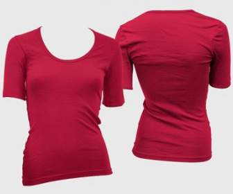 PSD Berlapis Kosong Kecenderungan Perempuan Diproduksi Model Shortsleeved Tshirt Template Gomedia