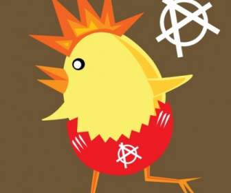 Punk Rock Ayam Untuk Paskah Clip Art