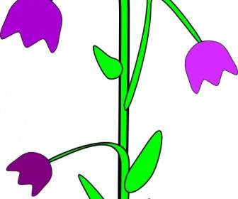 紫のベルの花クリップ アート