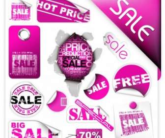 Purple Discount Sales Vector