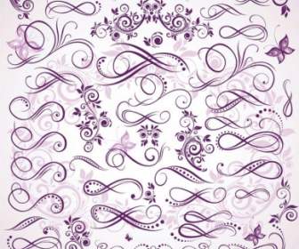 Purple Fine Pattern Vector