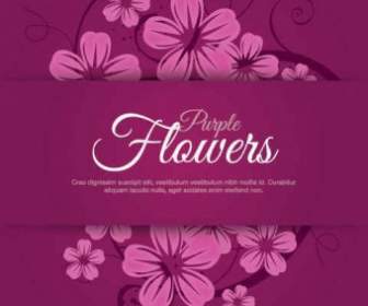 Illustration Vectorielle Fleurs Violettes