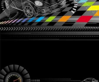Racing Theme Background Pattern Vector
