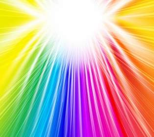 Rainbow Color Radial Background