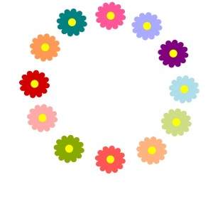 虹の花の花輪