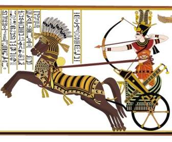 Ramses Ii Pertempuran Batu Diego Kartu Vektor