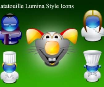 Ratatouille Lumina Stil Symbole Icons Pack