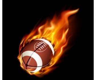 Realistic American Football In The Fire