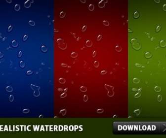 Realistic Waterdrops Background Psd