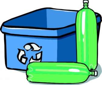 Recycling Bin Und Flaschen ClipArt