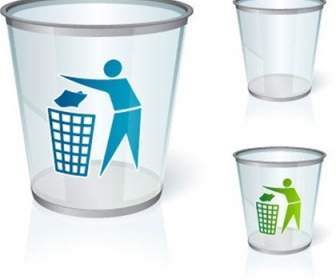 Recycling Papierkorb-Vektorgrafik