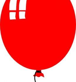 Màu đỏ Baloon Heli Bên Clip Nghệ Thuật