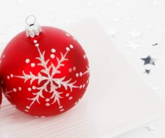 Red Bauble On Plate