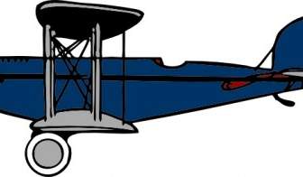 Clipart Biplan Bleu Rouge