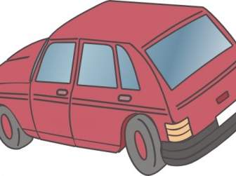 Red Car Hatchback Clip Art
