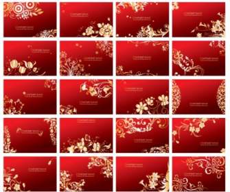 Red Cards Vector Pattern