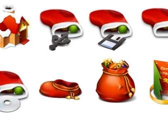 Red Christmas Icons Pack