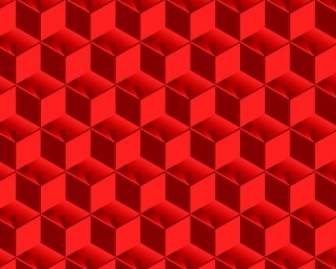 붉은 Cubed 패턴
