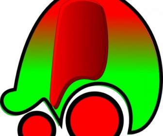 Carro Verde Vermelho ícone Clip Art