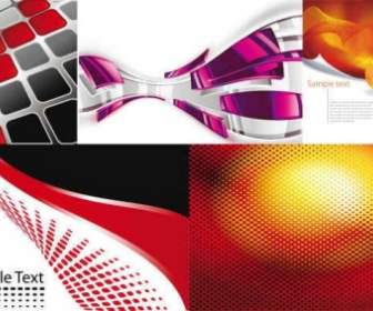 Red Grid Background Vector Graphics