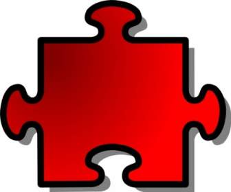 Red Jigsaw Piece Clip Art